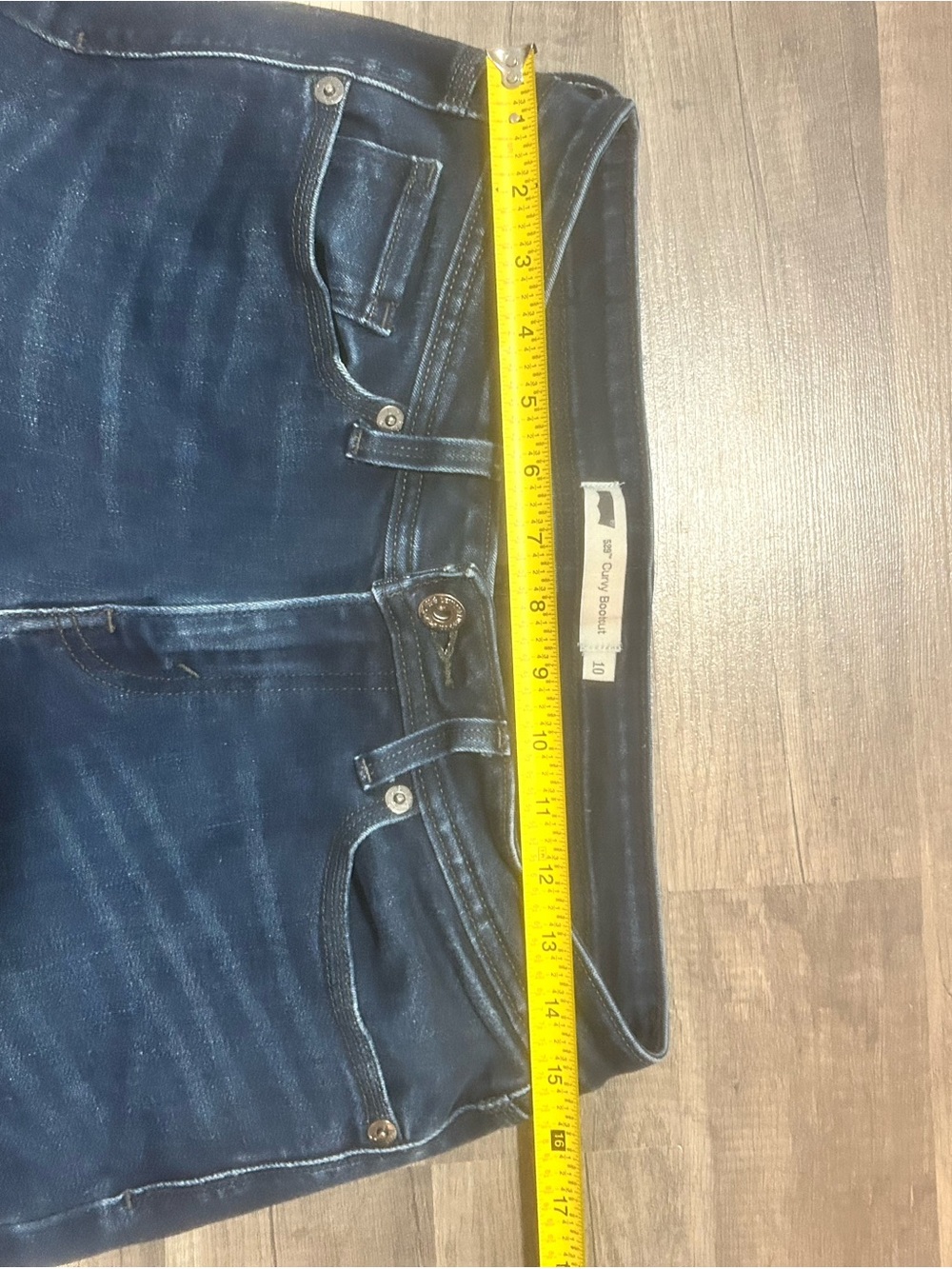 Levi's Dark Blue 529 Curvy Bootcut Jeans Size 10 - Picture 6 of 8